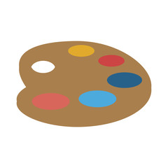 Fototapeta premium paint palette icon image vector illustration design 