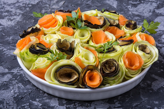 Vegetable chopped spiral