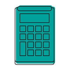 calculator with blank keys icon image vector illustration design 