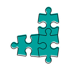 Fototapeta premium puzzle pieces icon image vector illustration design 