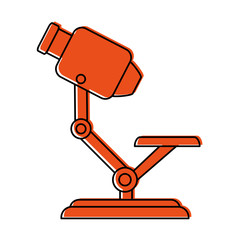 microscope sideview icon image vector illustration design 