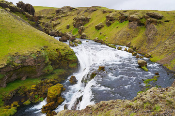Naklejka na ściany i meble Skogarfoss,majestic waterfall,south of Iceland.