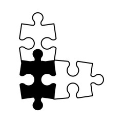 puzzle pieces icon image vector illustration design 