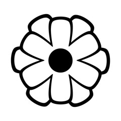 simple cartoon flower icon image vector illustration design 