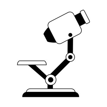 microscope sideview icon image vector illustration design 
