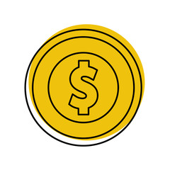 coin money isolated icon vector illustration design