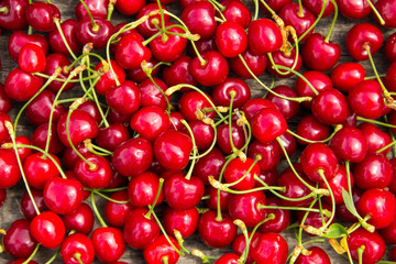 Background of the red cherry fruits