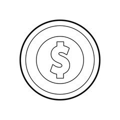 coin money isolated icon vector illustration design