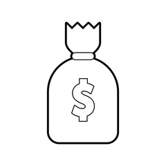 money bag isolated icon vector illustration design
