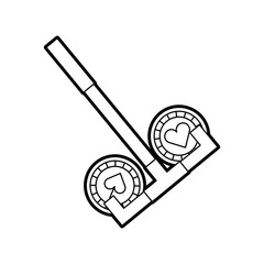 casino chips with Casino picker vector illustration design