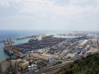 Fototapeta premium Port towarowy w Barcelonie