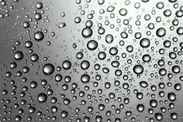 Silver drops on background