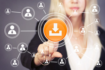 Business button download web sign