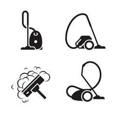 Vacuum cleaner icons set - obrazy, fototapety, plakaty
