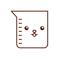 laboratory tube test kawaii character vector illustration design