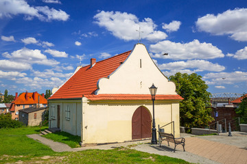 Architecture of the old town of Tczew, Poland