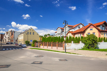 Architecture of the old town of Tczew, Poland