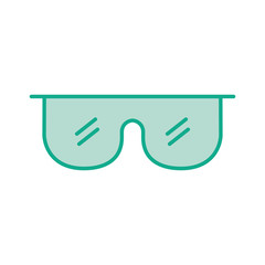 laboratory glasses isolated icon vector illustration design