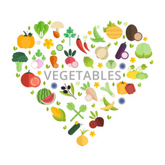 Vector Mix Vegetables Banner with Place for Text