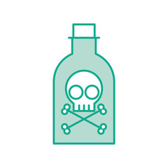 poison bottle with skull vector illustration design