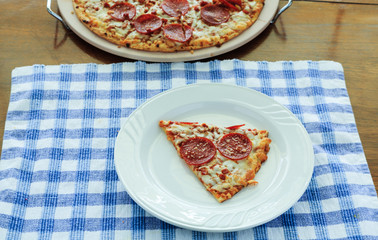 Pepperoni Pizza on Stone