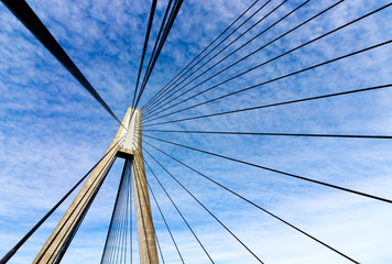 Anzac bridge abstract geometric pylon and cables