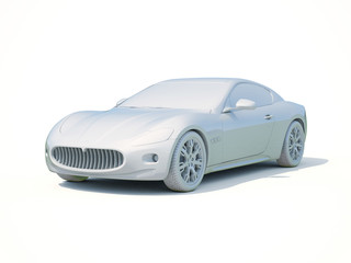 Naklejka premium 3d Car White Blank Template