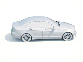 Obraz premium 3d Car White Blank Template