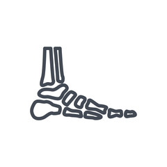 Bones line icon feet ankle