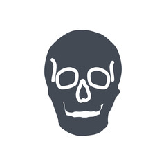 Bones silhouette icon human skull