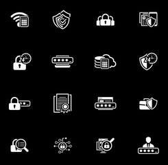 Flat Design Security and Protection Icons Set.