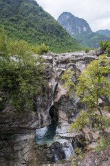 Fototapeta premium Gorge in Theth, Grunas Canyon, Albania