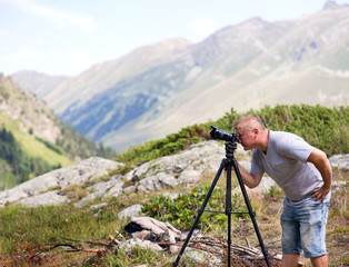 Photographer with a camera