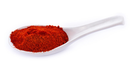 paprika powder isolated on white