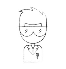 Laboratory scientist avatar character vector illustration design