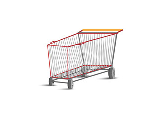 Blank shopping cart. Vector EPS10