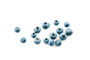 Blueberries isolated on white background