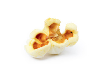 Cheese popcorn isolated on a white background