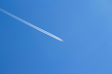 Airplane in sky