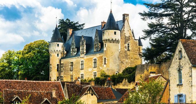 Beautiful romantic castles of Loire valley - Montresor chateau. France