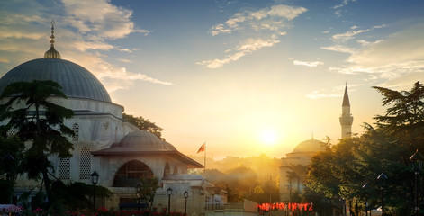 Mosque at sunset