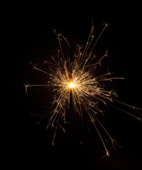 sparkler on black background