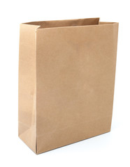 recycle brown paper bag isolated