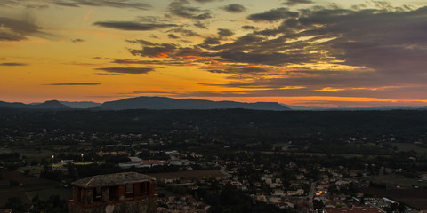 Sunset on the back country provencal