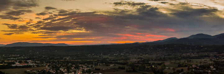 Sunset on the back country provencal