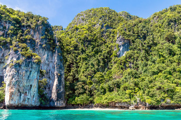 Scenics View of Island Coast From Sea