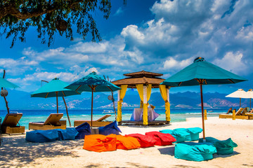 Chill Out Area on Tropical Island Beach