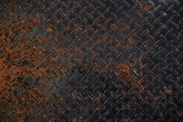 Old rusty black metal plate pattern texture