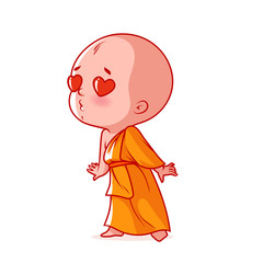 Little monk in love.