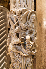 Fototapeta na wymiar Imperatore che si inginocchia a Gesù Cristo, Palazzo dei Normanni, Sicilia